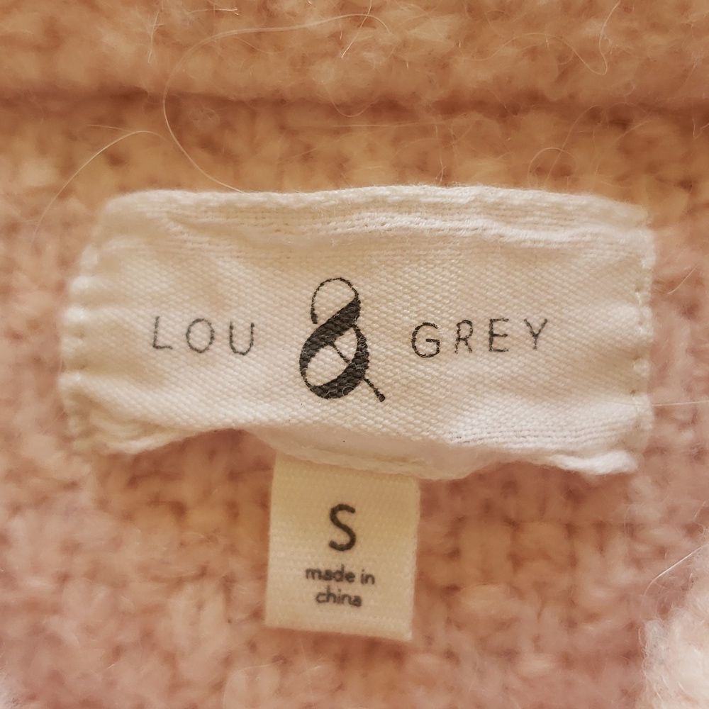 Lou & Grey Soft Cozy Chunky Sweater Pink Textured Waffle Knit Boxy Fit • SMALL - Picture 11 of 12